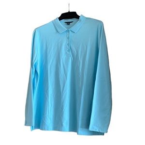 Light Blue Long Sleeve Polo Shirt